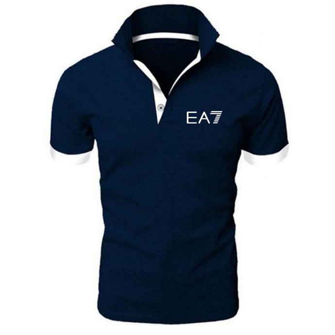 summer fashion EA7 perfect logo printed polo RF New men high quality social Polo shirts Polo Shirt for women and mens'