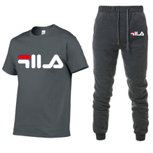 Load image into Gallery viewer, Men&#39;s Sets T Shirts+pants Two Pieces Sets Casual Tracksuit Men/Women New Fashion printing suits sportwear Gyms Fitness trousers